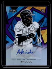 2021 Topps Fire Autographs Blue Akil Baddoo Auto 4/50 Detroit Tigers #AV-ABA