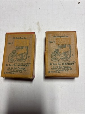 2 Boxes NOS - Monkey Link No. 1 Tire Chain & Side Chain Repair Link 1948
