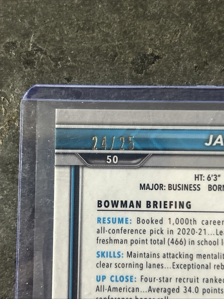 Jaden Shackelford 1st Bowman /25 - Image 3 of 3