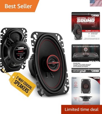 Experience  Audio with GEN-X4.6 4x6 Coaxial Speakers - Perfect for Cars