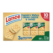 Lance Sandwich Crackers, Captain's Wafers Cream 1.37 Ounce Pack of 10 