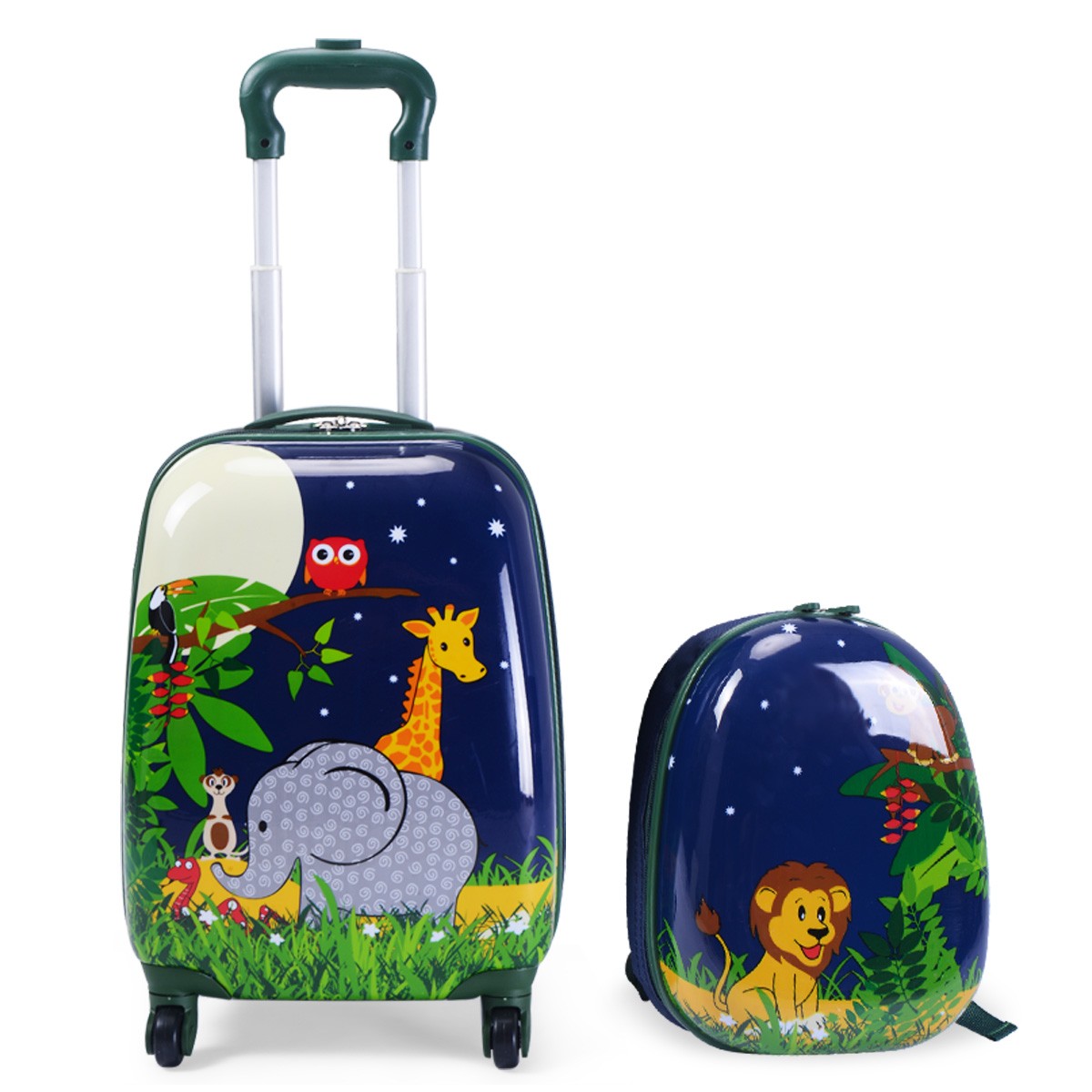 Set Suitcase Backpack School Travel Case Abs