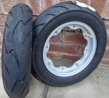LAMBRETTA  BGM Silver split rims with MITAS MAXIMA tyres fitted.