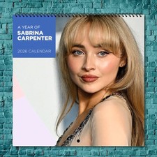 Sabrina Carpenter 2026 Wall Calendar, 12-Month Celebrity Photo Calendar