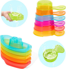 Baby Bath Toys for Toddlers, 11PCS Mold Free Bath Toys with Floating Boats Bat