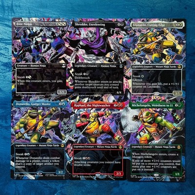 BORDERLESS SCENE Full Set (x9) TMT MTG Teenage Mutant Ninja Turtles Jim Cheung