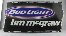 Bud Light Tim McGraw Metal Sign 29" X 15"