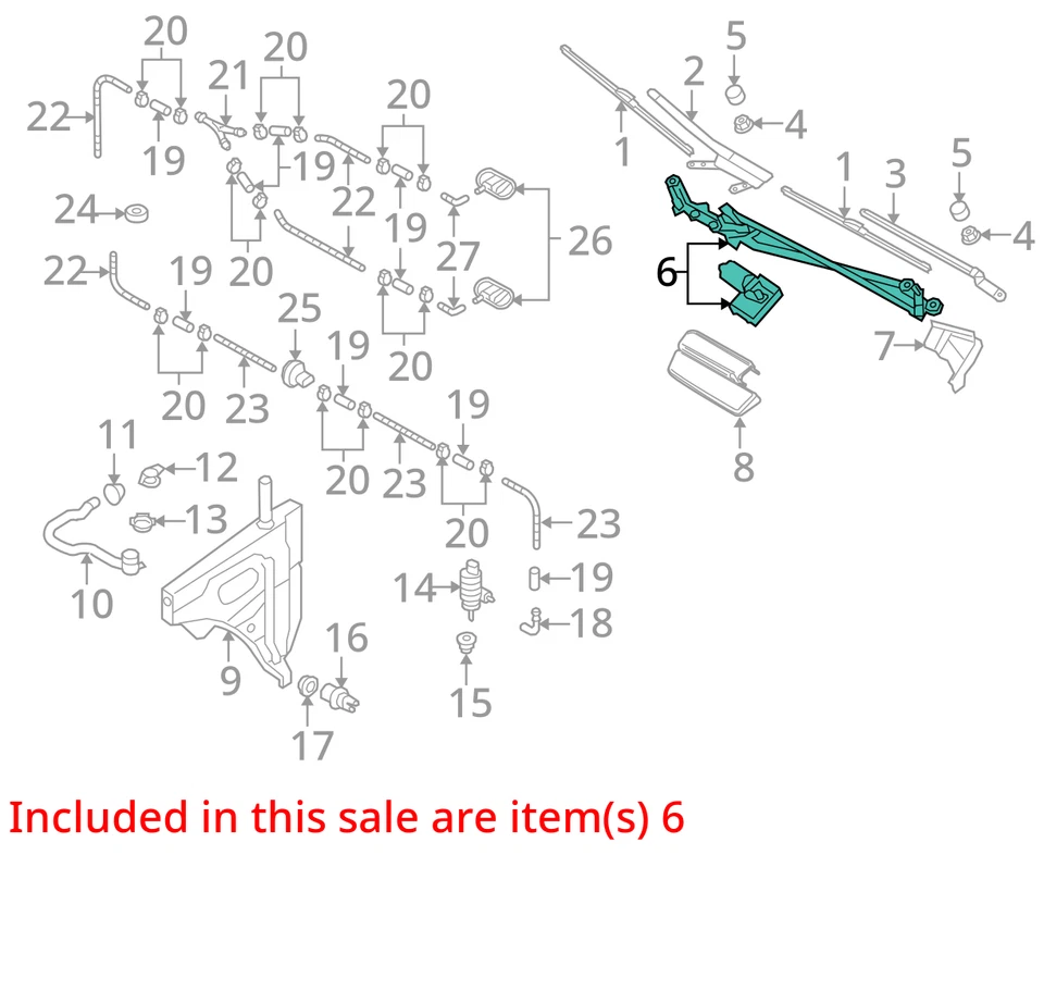 Windshield Wiper Motor Includes Transmission Fits 07-15 AUDI Q7 2612310 Foto 3 de 4