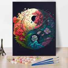 Paint by Numbers for Adults Beginner, Yin Yang Paint by Numbers Kits Romantic Be