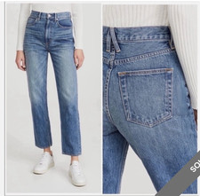 Slvrlake Mujer Talla 28 Vaqueros Londres Crop Wild Thing Pierna Ancha Crop