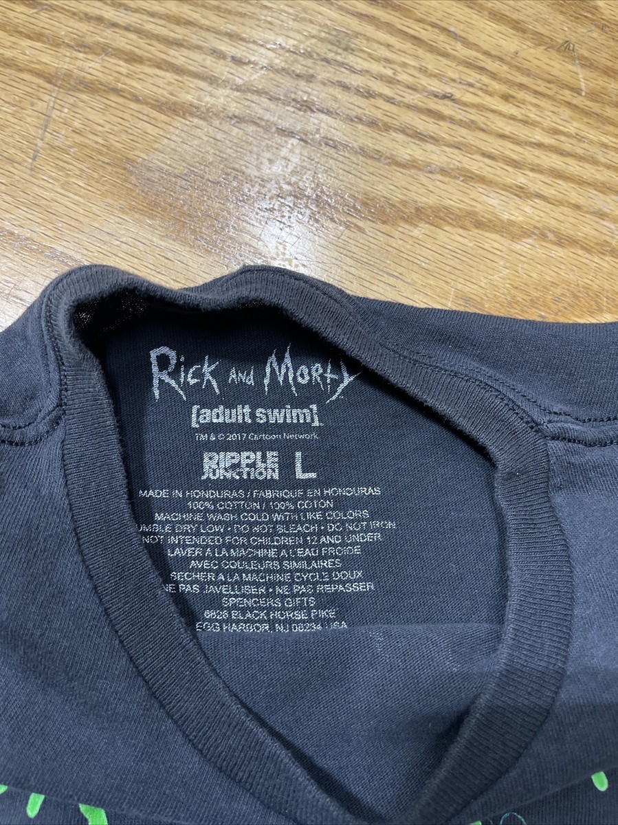 Rick & Morty Spaceship Black T Shirt Adult Swim Ripple