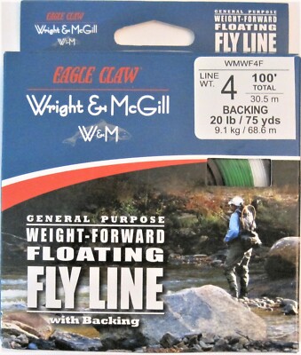 Eagle Claw Wright & McGill Weight Forward Floating Fishing Fly Line 4 Weight