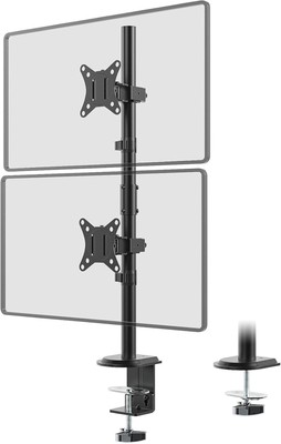 Monitor Halterung 2 Monitore 80cm Pole Vertical Stack für 17-32 Zoll Bildschirme