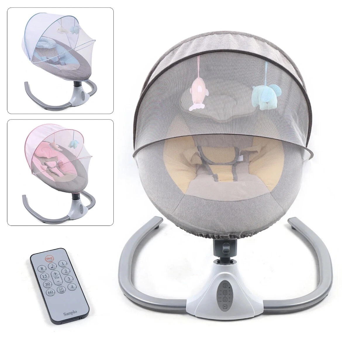 S Y608 baby electric rocking chair with bluetooth remote control