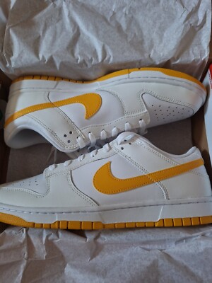 Nike Dunk Low White/ Yellow Gr.45.5