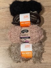 Brown Black Gold Textured Bulk Balls Of Wool Bundle Sale Lot Listing