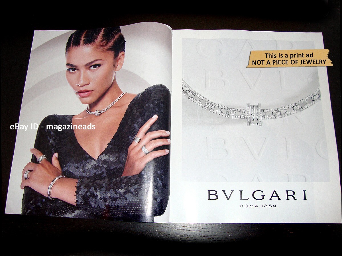BVLGARI Luxury Jewelry 4-Page PRINT AD Spring 2024 ZENDAYA B