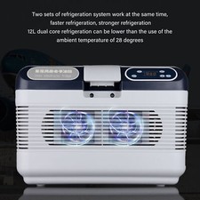 Car Refrigerator Aluminum ABS 12L RV Electric Cooler Freezer For Camping Home MG