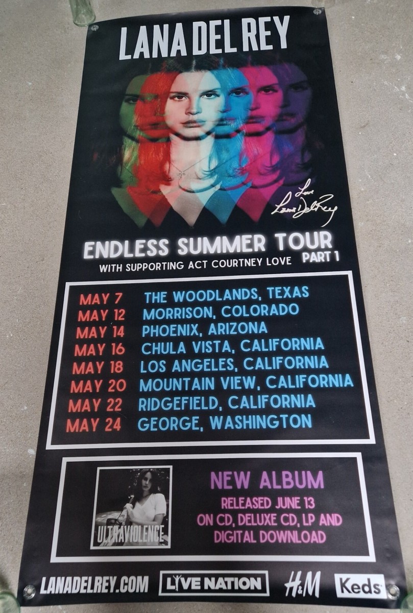 Lana Del Rey The Endless Summer Tour HUGE Banner 2015 | eBay