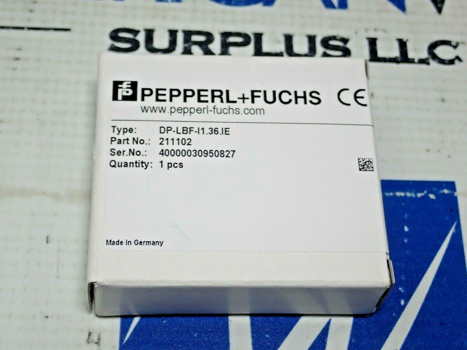 PEPPERL+FUCHS 211102 TYPE DP-LBF-I1.36.IE SURGE PROTECTOR | eBay