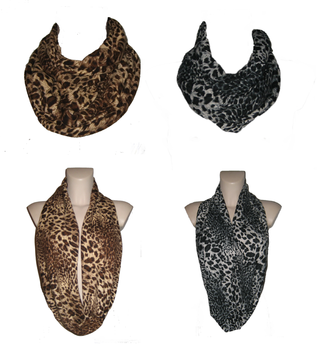 小物 th products/Inflated Scarf_MONO Cream Faux Fur Knit Cowl Infinity Scarf – VineOh!