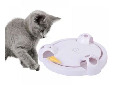 Interactive Electronic Automatic Rotating Mouse Pounce Cat Toy