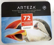 Arteza Professional Watercolor Pencils, 72 Unique Colors, Artist Quality