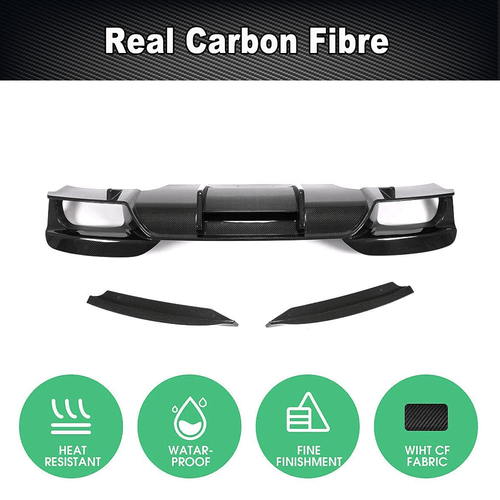 For BMW F06 F12 F13 M6 13-19 Real Carbon Fiber Rear Bumper Diffuser Lip Spoiler - Picture 8 of 16