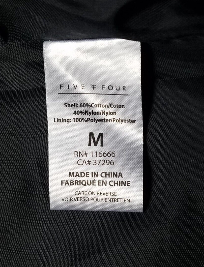 Five Four Snap Button Jacket Mens Medium Black - image 4