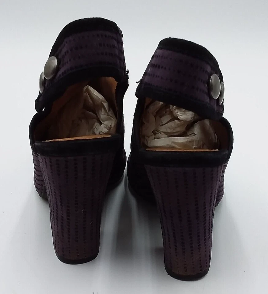 Zapatos para mujer Nicole Layla púrpura talla 6,5 M tacones cuadrados peep toes con caja Foto 3 de 4