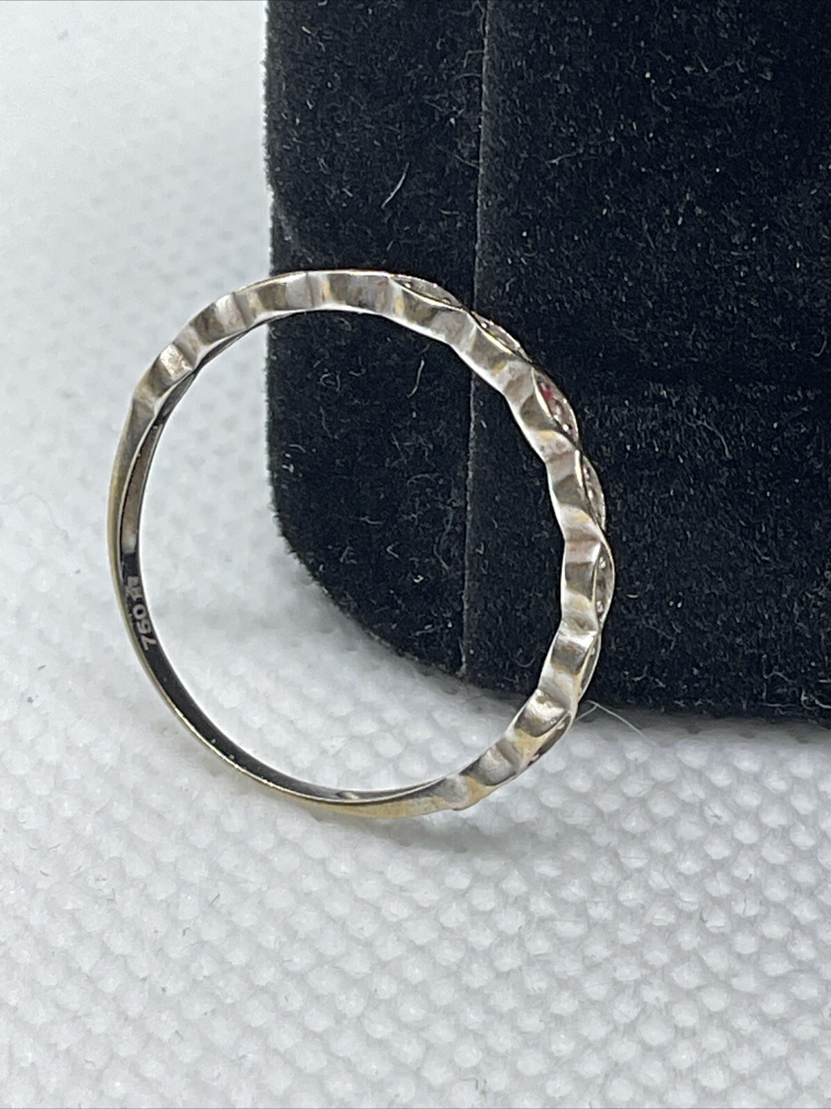 Solid 18K (750) Two Tone Gold CZ STACKABLE Ladies… - image 18