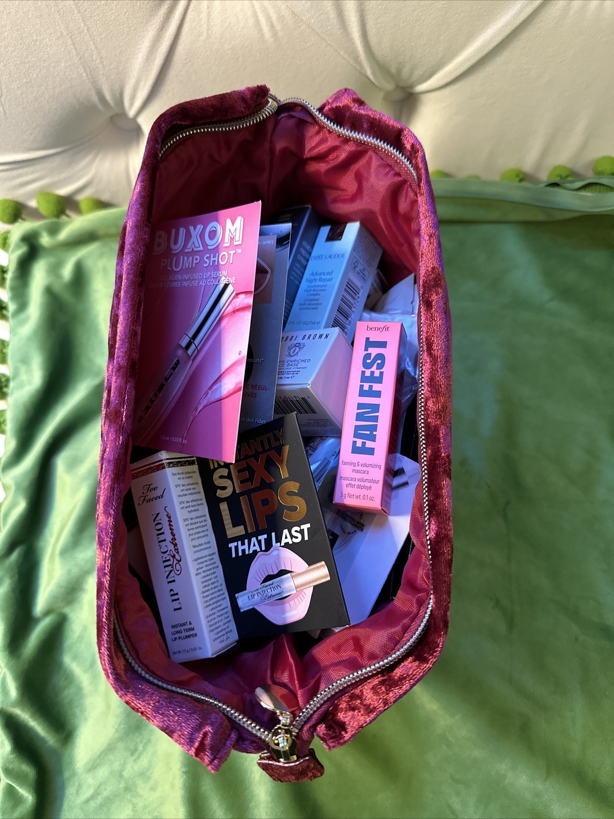 Lot Of Beauty Items(Estee Lauder,Clinique More!)& A Pretty Cosmetic Bag