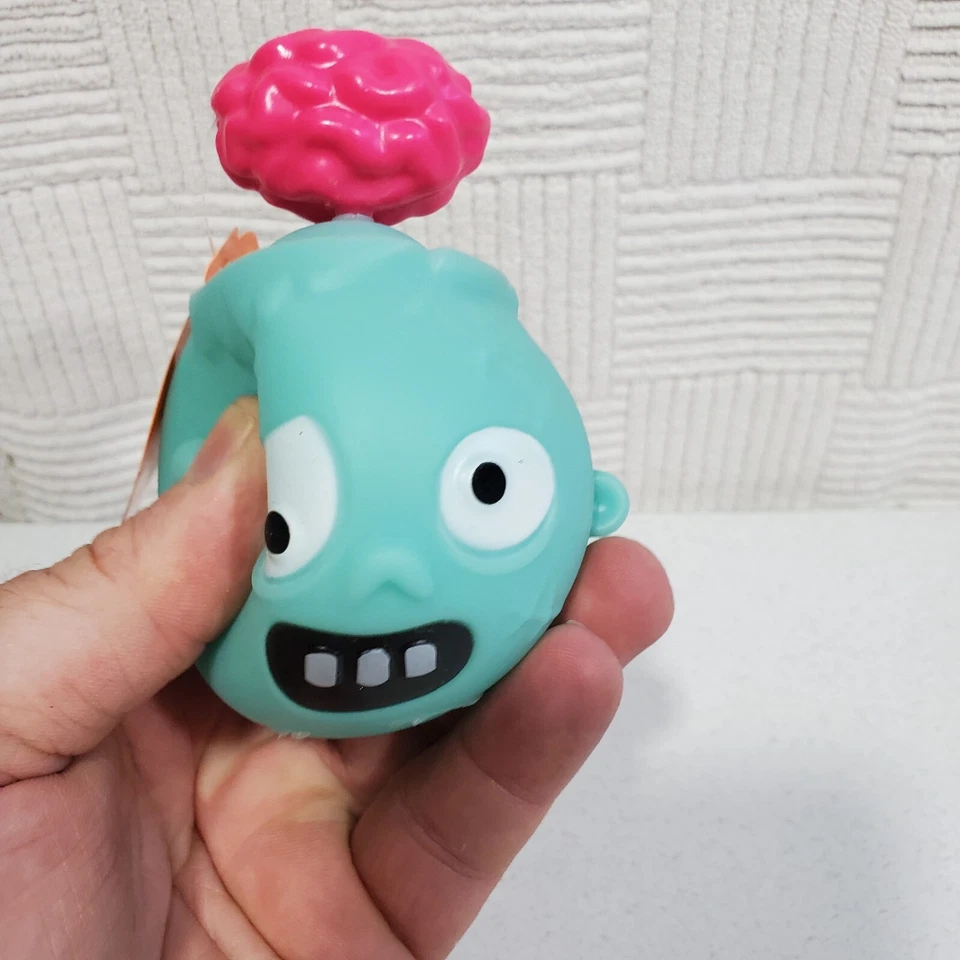 Zombie Squishy Halloween Squeeze Head Bopper Toy brain explodes pops out New - Image 3 of 4