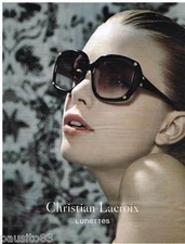 ADVERTISEMENT ADVERTISING 105 2011 CHRISTIAN LACROIX collection sunglasses