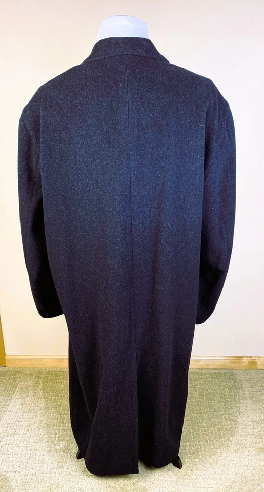 HUGO BOSS Mens 40R Gray Wool Blend Overcoat Germany - Image 4 of 4