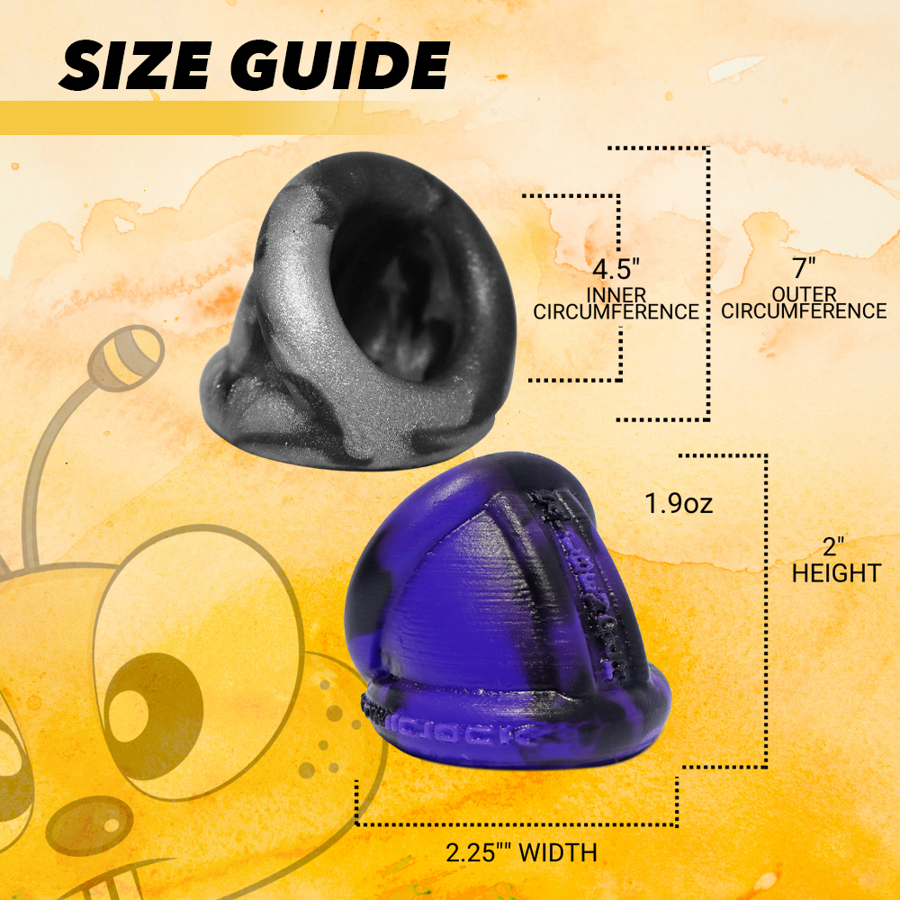 Oxballs CORE Squeeze Ball Stretcher - Male Penis & Testicle Ring, Silicone & TPR, Phthalate-Free