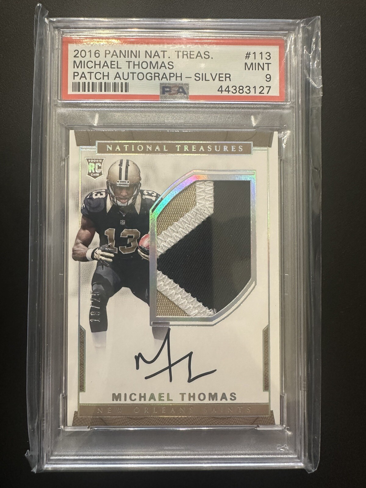 2016 National Treasures Michael Thomas #113 HOLO SILVER RC /25 Auto PSA 9 RPA!!