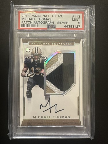 2016 National Treasures Michael Thomas #113 HOLO SILVER RC /25 Auto PSA 9 RPA!!