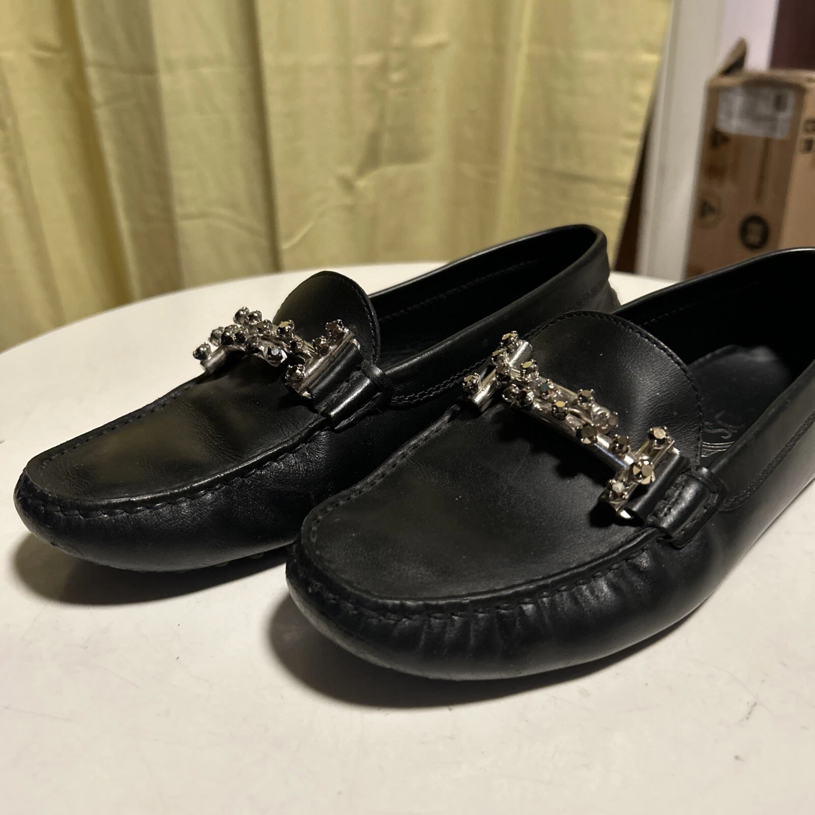 TOD’S RARO mocassini Tod's in pelle con strass e secchiello taglia:36