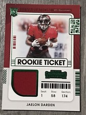 2021 Contenders NFL Rookie Ticket Variation Swatch Patch Jaelon Darden Tampa Bay