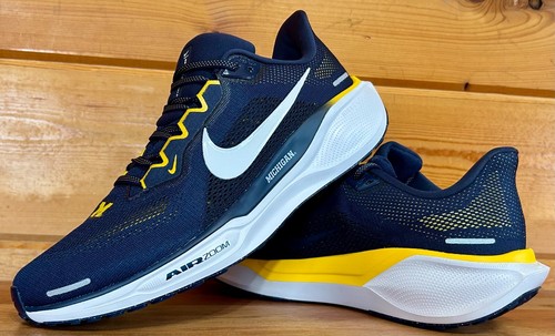 Nike Zoom Air Pegasus 41 MIchigan Wolverines Running Shoes Size 10.5/12/13 NAVY - Picture 4 of 6