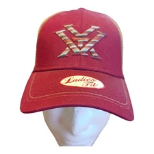 Vortex Optics Hat Cap Women's Cap - Maroon Trucker Vortex Nation Ladies Fit