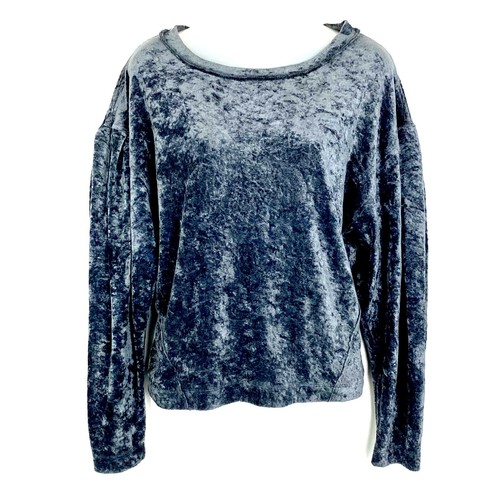 We The Free by Free People Womens Milan Layering Velvet Top XS Gray OB652252 - Picture 2 of 7