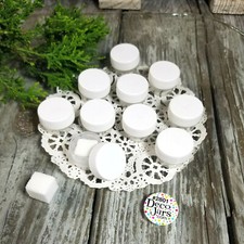 50 Micro Jars 1/8 oz Makeup Skincare Container 2801 White cap Reusable USA Tiny