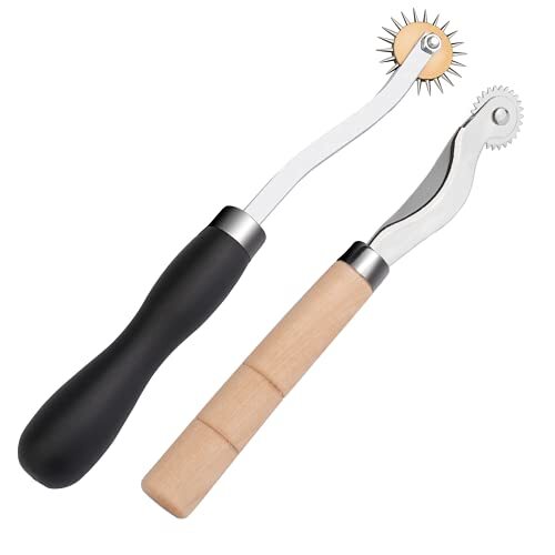 2 Pcs Tracing Wheel Professional Stitch Marking Spacer 4mm And 2mm Leather Needl