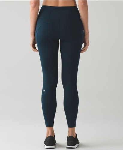 Lululemon Fast Free 7/8 Tight High Rise Leggings Size 2 Nocturnal Teal - Picture 2 of 11