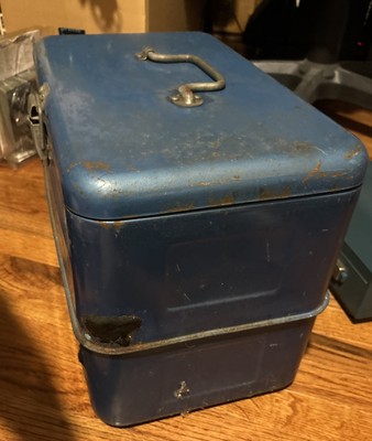 Petit coffre à glace vintage années 1950 marron Karryall refroidisseur