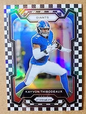 2023 Panini Prizm Kayvon Thibodeaux Black & White Checkerboard #224 SSP Giants