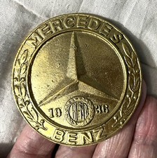 Mercedes Benz Promo Brass Belt Buckle 1936 Star Emblem Vintage.