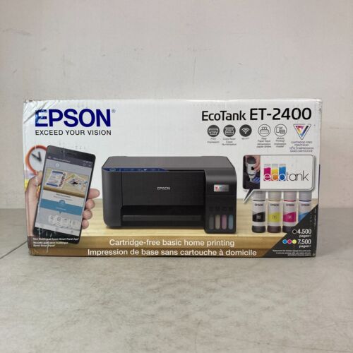 Epson EcoTank ET-2400 Printer Wireless Color All-in-One Supertank copy scan - Picture 1 of 7